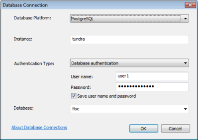 Ejemplo de conexión a una base de datos de PostgreSQL